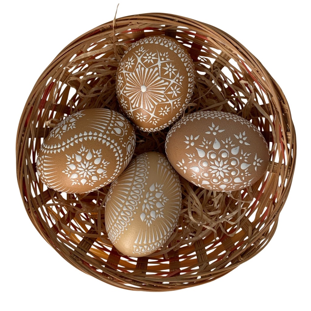 Osterei BSa Bossiertechnik einfarbig