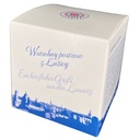 1er Ostereiverpackung / Geschenkschachtel blau SKI