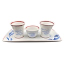 4er Ensemble mit 2 Espressotassen 