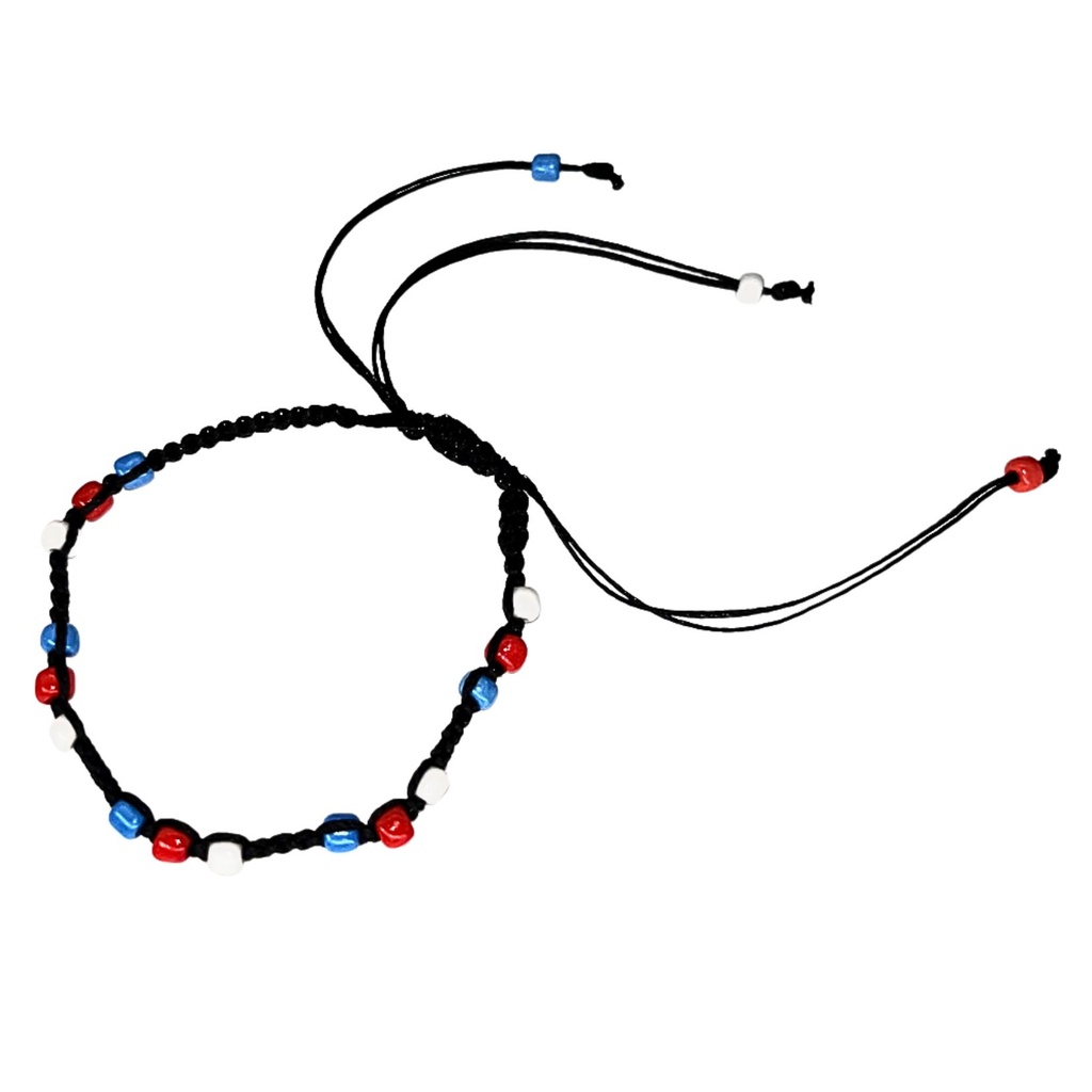 Perlenarmband in sorbischen Farben