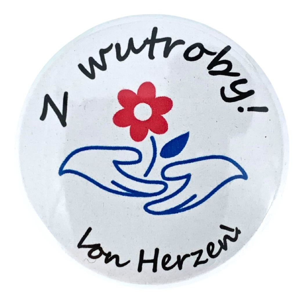 Button mit Nadel 55 mm - sorbisches Motiv