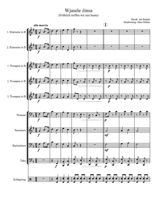 PDF - Fröhlich treffen wir uns heute / Wjesele dźensa