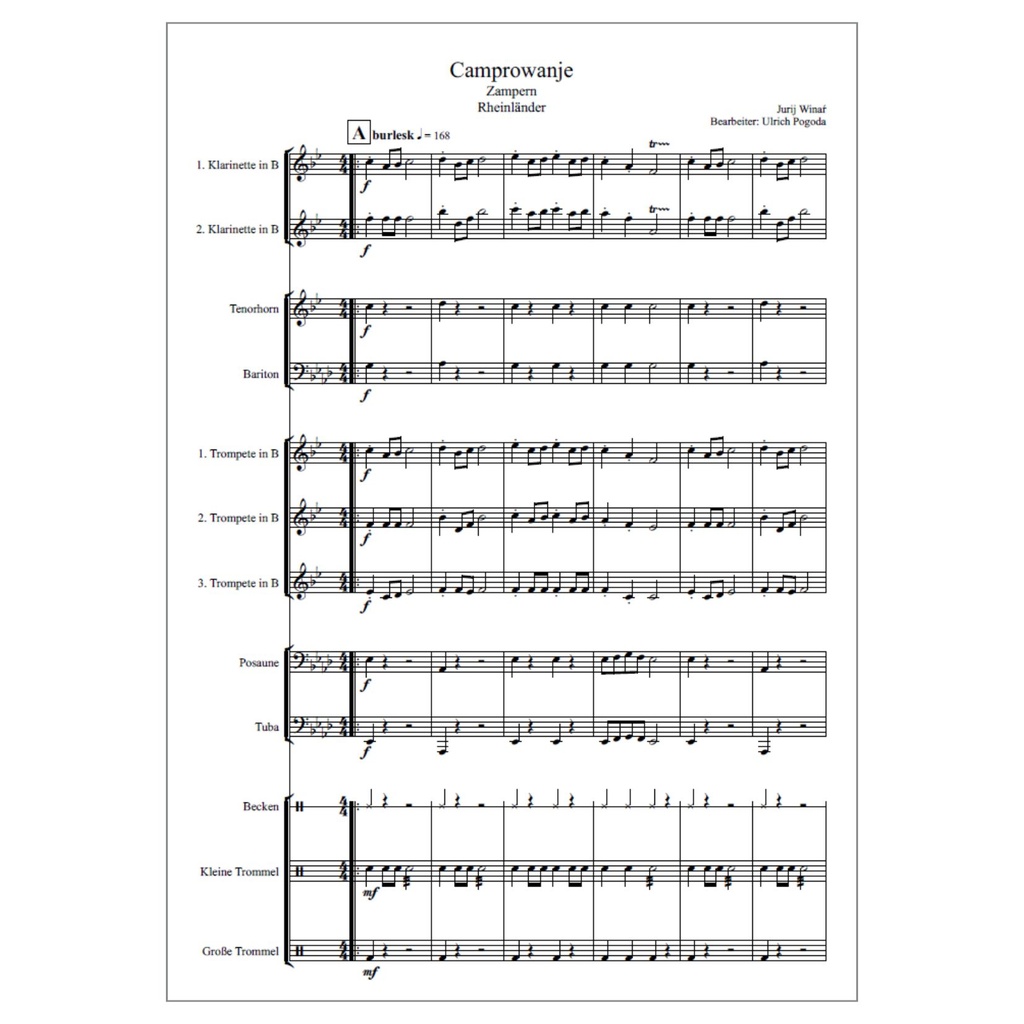 Pdf Noten - Camprowanje/Zampern Rheinländer