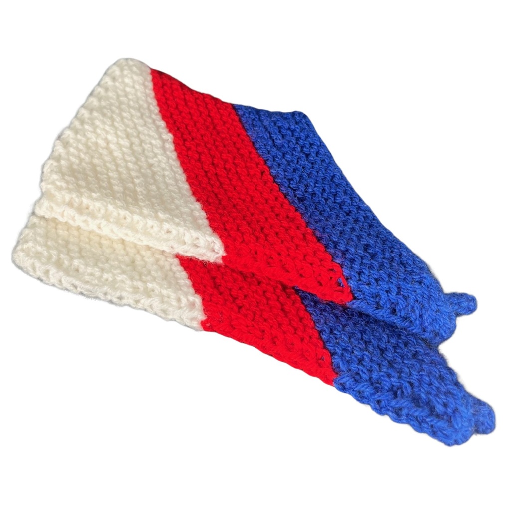 Pulswärmer blau-rot-weiß