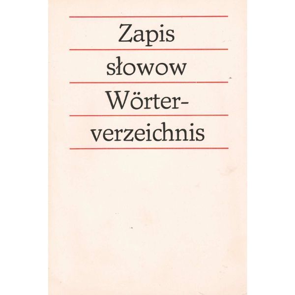(A) Antiquariat- Zapis słowow- Wörterverzeichnis