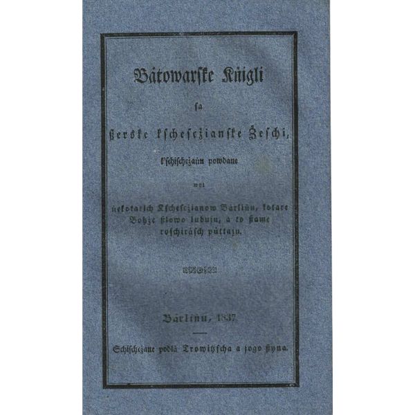 (A) Antiquariat- Bjatowarske knigli 1837