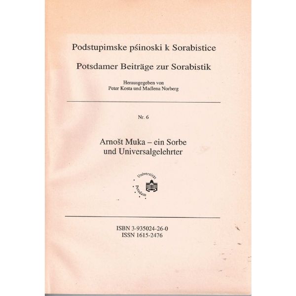 (A) Antiquariat- Arnošt Muka- ein Sorbe und Universalgelehrter