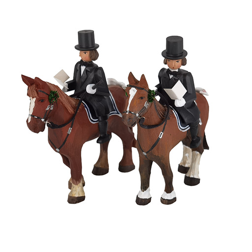 [SB] Osterreiter mit Gesangbuch Holzfigur 10cm - Steglich