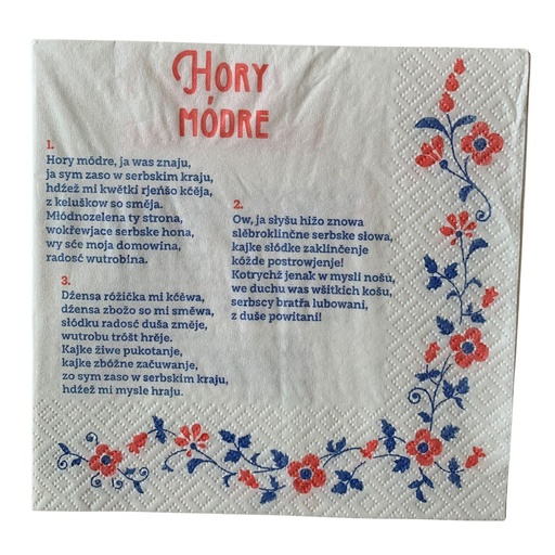 [S126] Servietten obersorbisch 55 Stck.