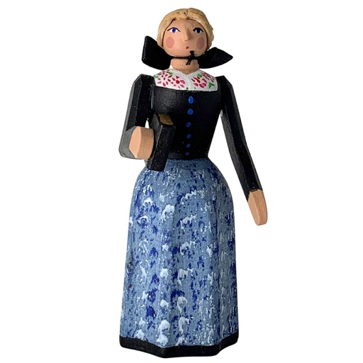 [SB] Wuslěkana - Holzfigur 7,5cm (Festtagstracht mit Gesangsbuch) - Steglich