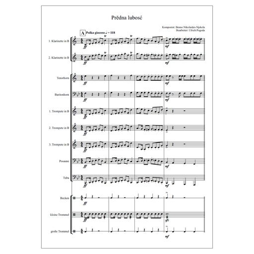 [S126] Pdf Noten - Prědna lubosć/Erste Liebe
