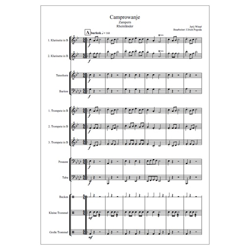 [S126] Pdf Noten - Camprowanje/Zampern Rheinländer