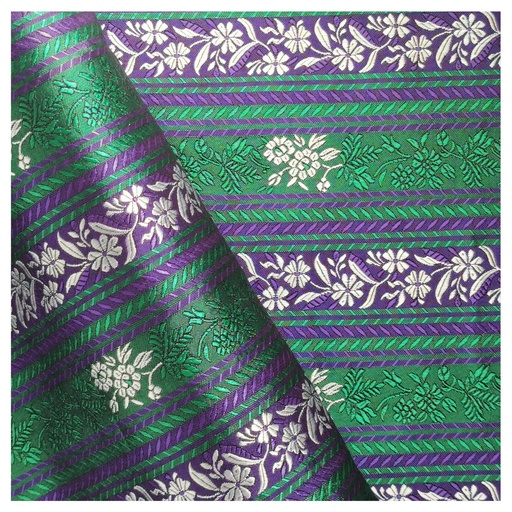 [S126] Stoff 1c (violett/grün) Hoyerswerdaer Tracht