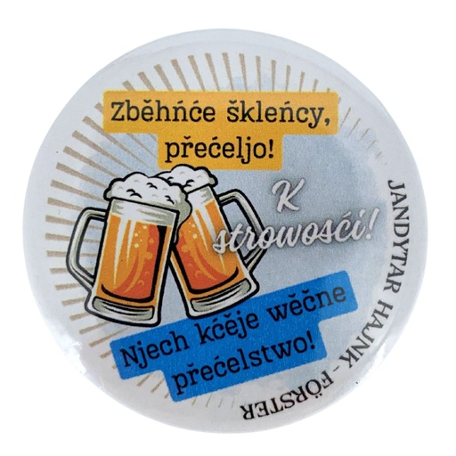 [SB] Button Flaschenöffner 55 mm - sorbisches Motiv