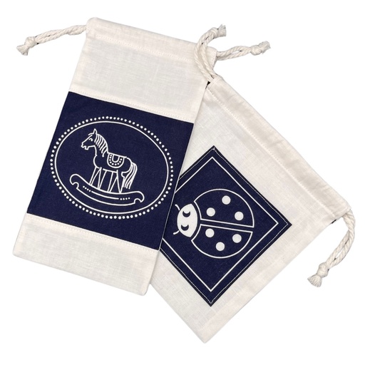 [S126] Geschenksäckchen mit Blaudruckdetail