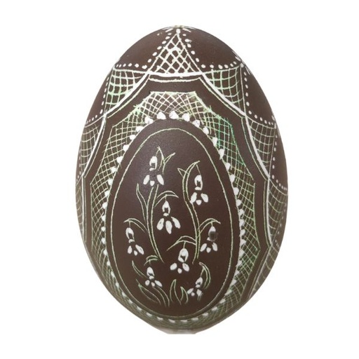 [LF] Ei HBa Gänseei Kratztechnik braun