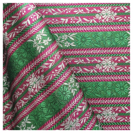 [S126] Stoff 99046 (grün/rosa) Hoyerswerdaer Tracht